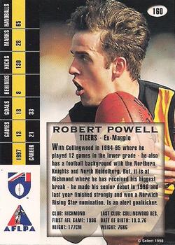 1998 Select AFL Signature Series #160 Robert Powell Back